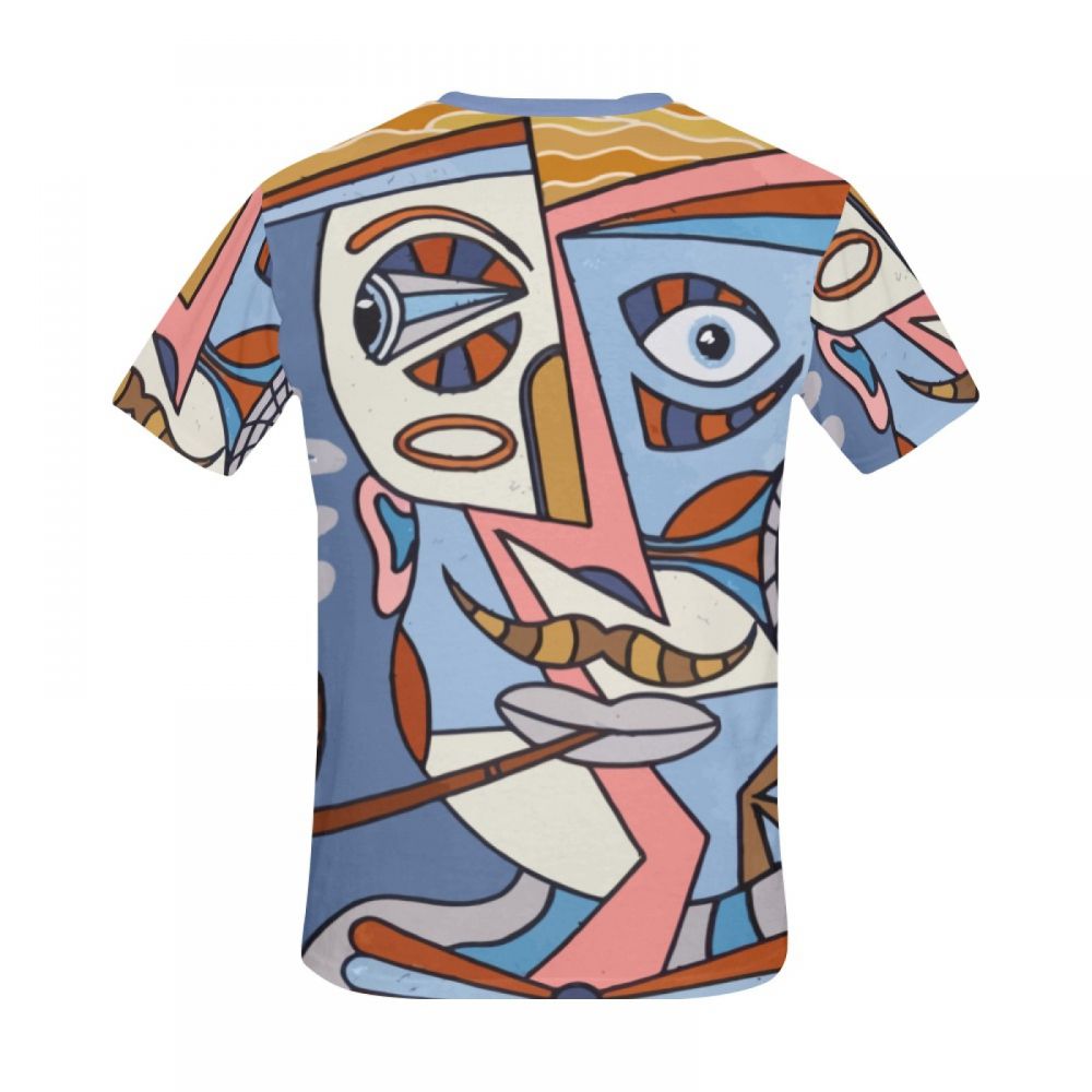 Men's Abstract Art Pipe Short T-shirt Australia