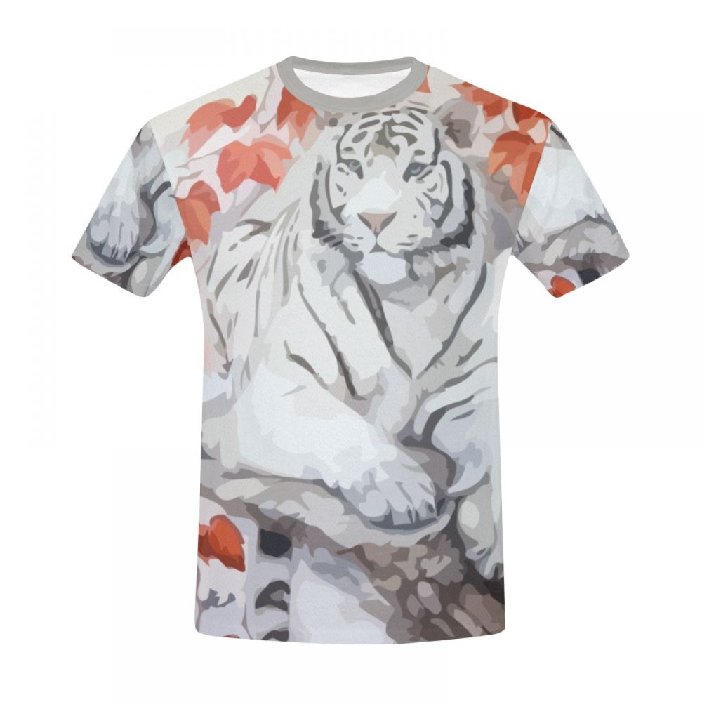 Men's Abstract Art Tiger Courtship Short T-shirt Australia