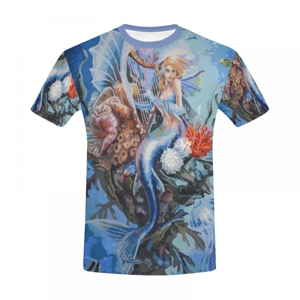 Men's Digital Art Mermaid Lullaby Short T-shirt Australia