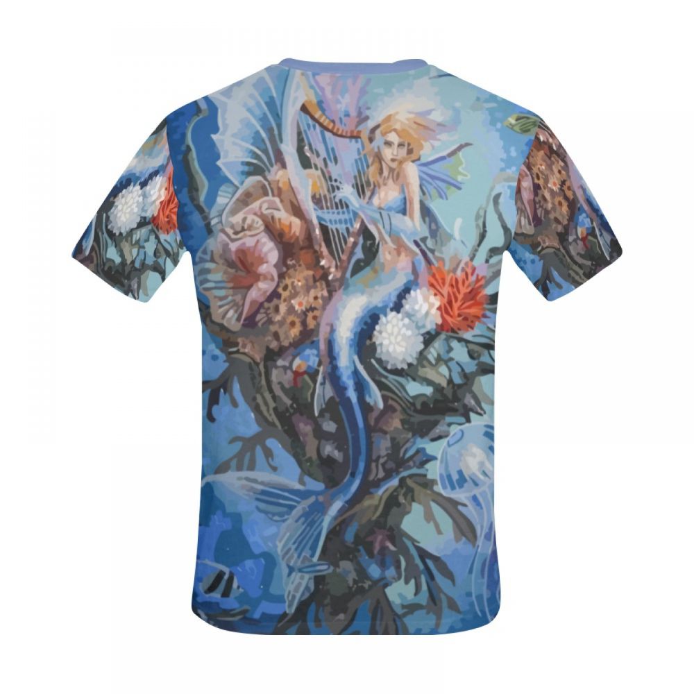 Men's Digital Art Mermaid Lullaby Short T-shirt Australia