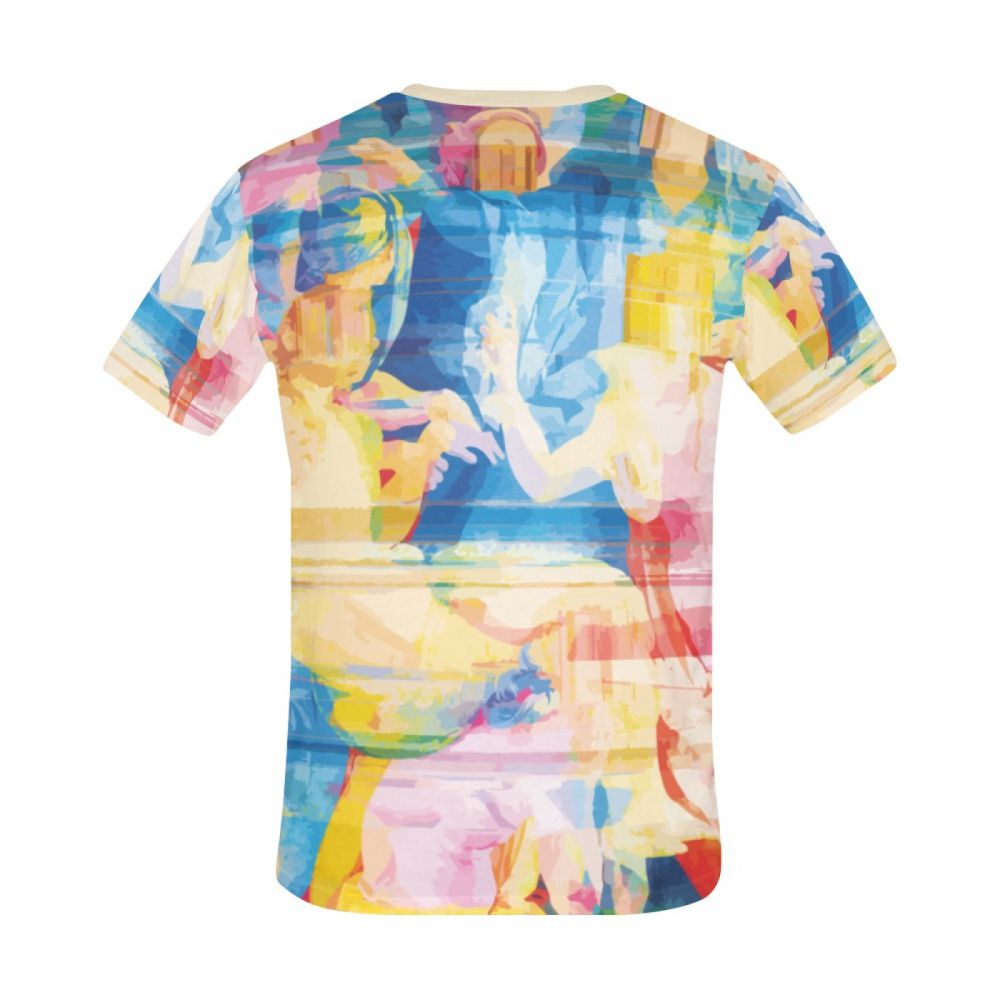 Men's Art Digital Glitch Short T-shirt Australia