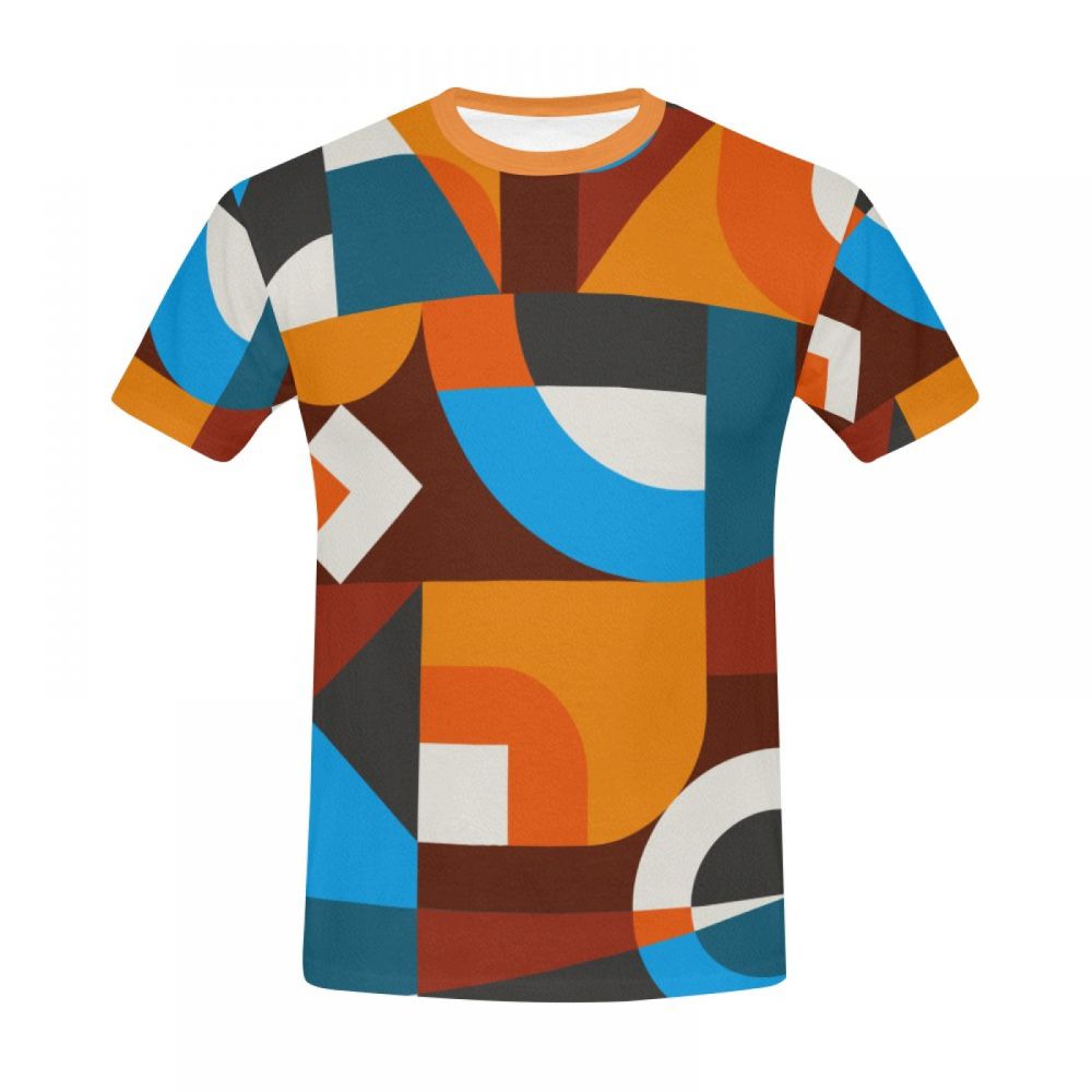 Men's Art Geometric World Short T-shirt Australia