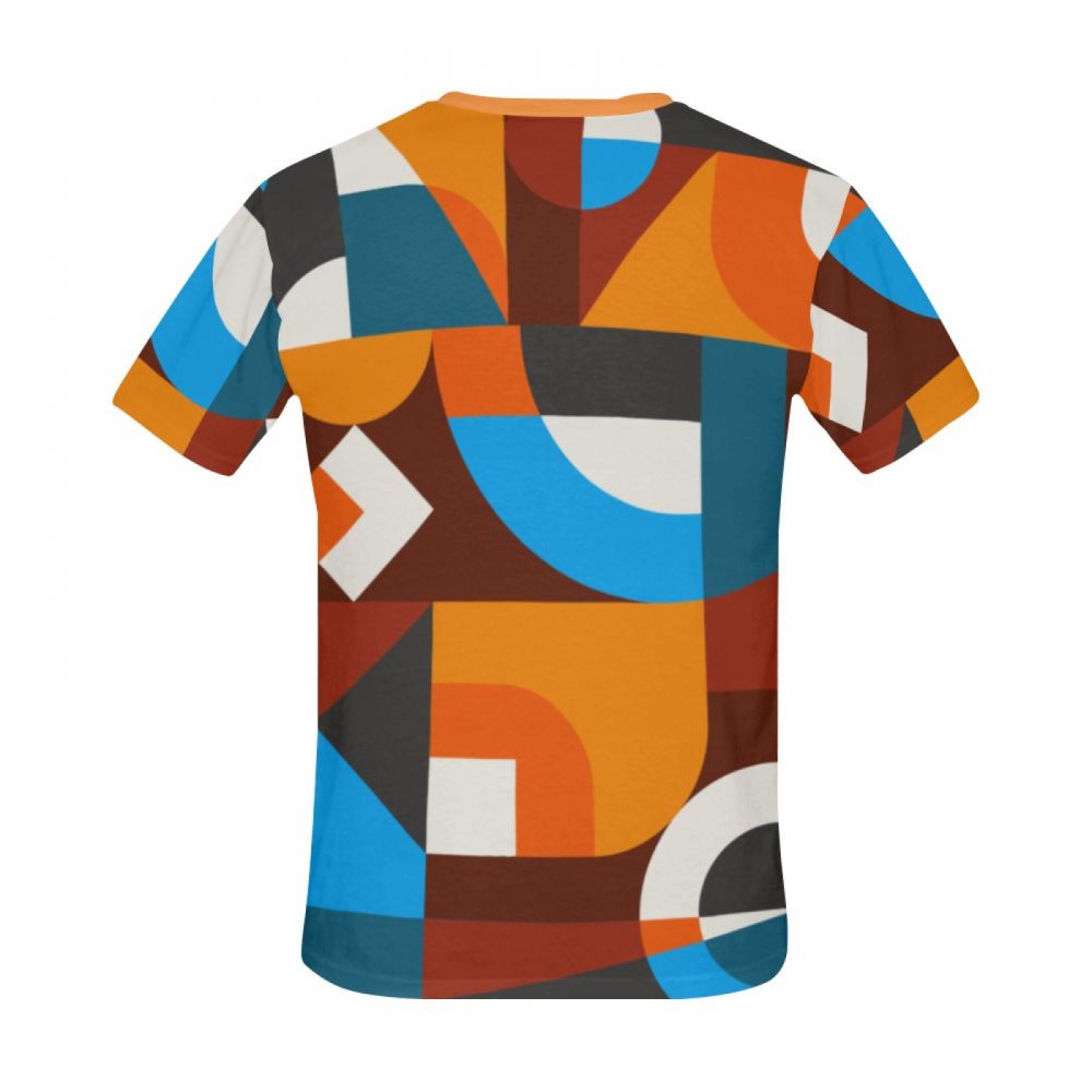 Men's Art Geometric World Short T-shirt Australia