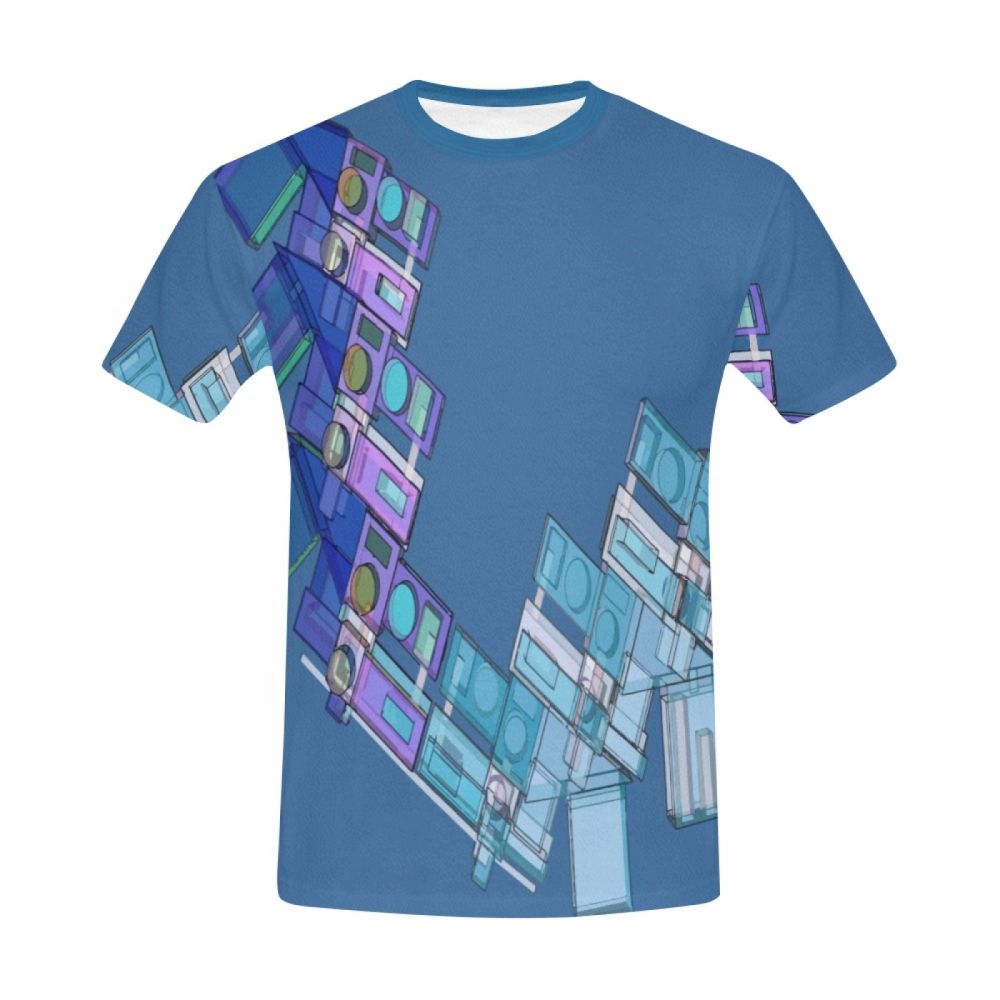 Men's 3d Modeling Geometric Art Short T-shirt Australia