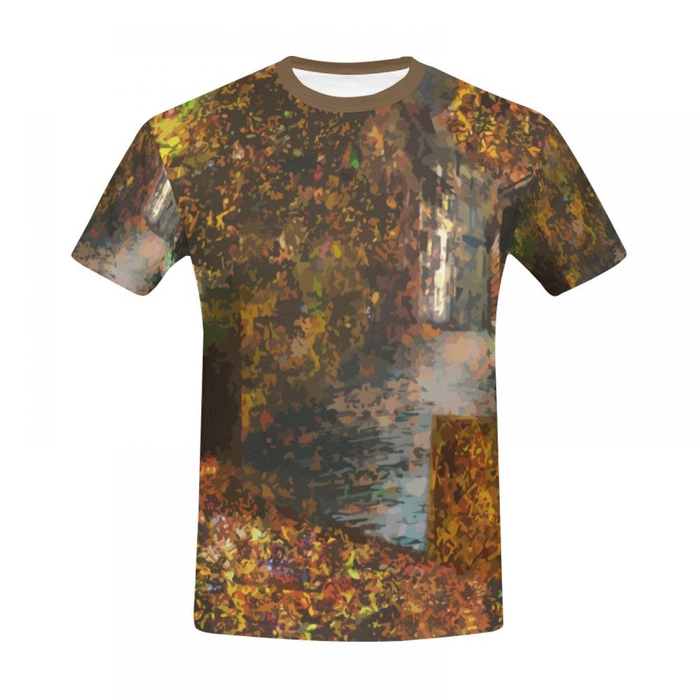 Men's Digital Art Hidden City Short T-shirt Australia