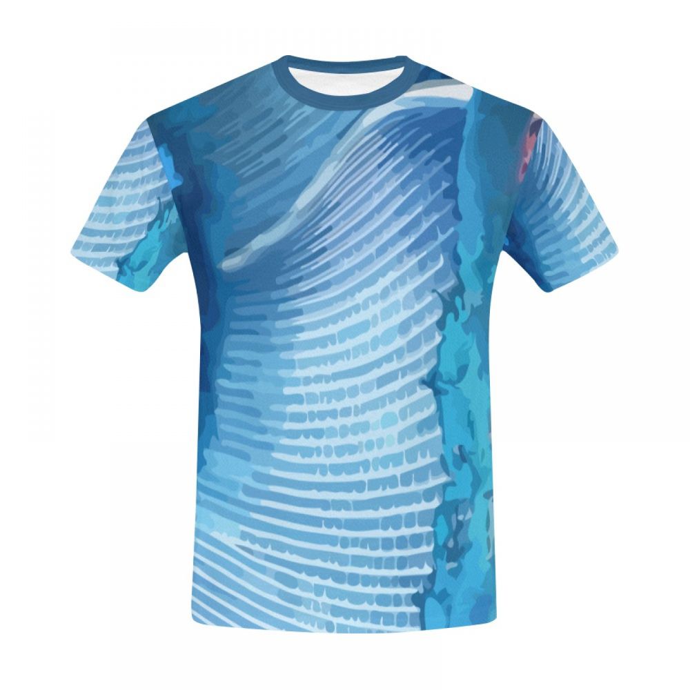 Men's Digital Art Waves Short T-shirt Australia