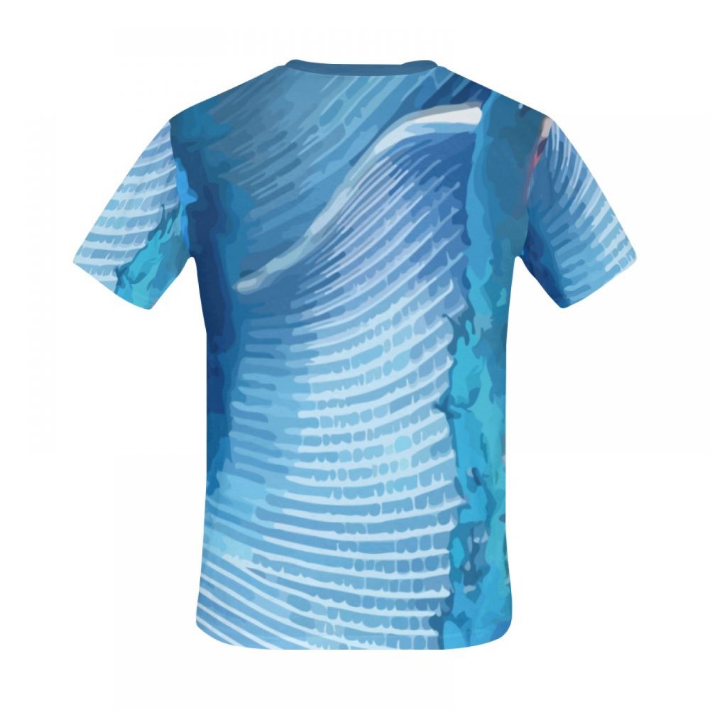 Men's Digital Art Waves Short T-shirt Australia