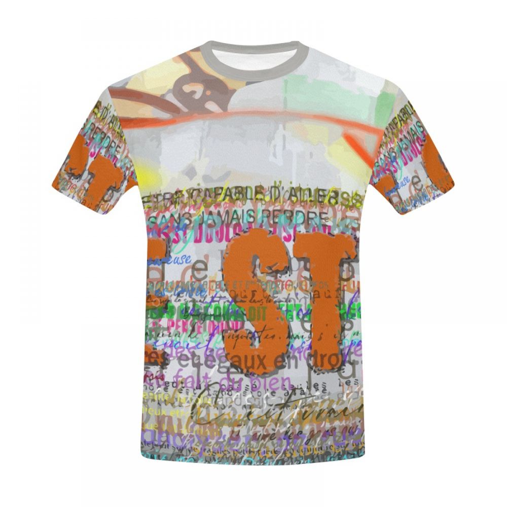 Men's Graffiti Art Life Style Short T-shirt Australia