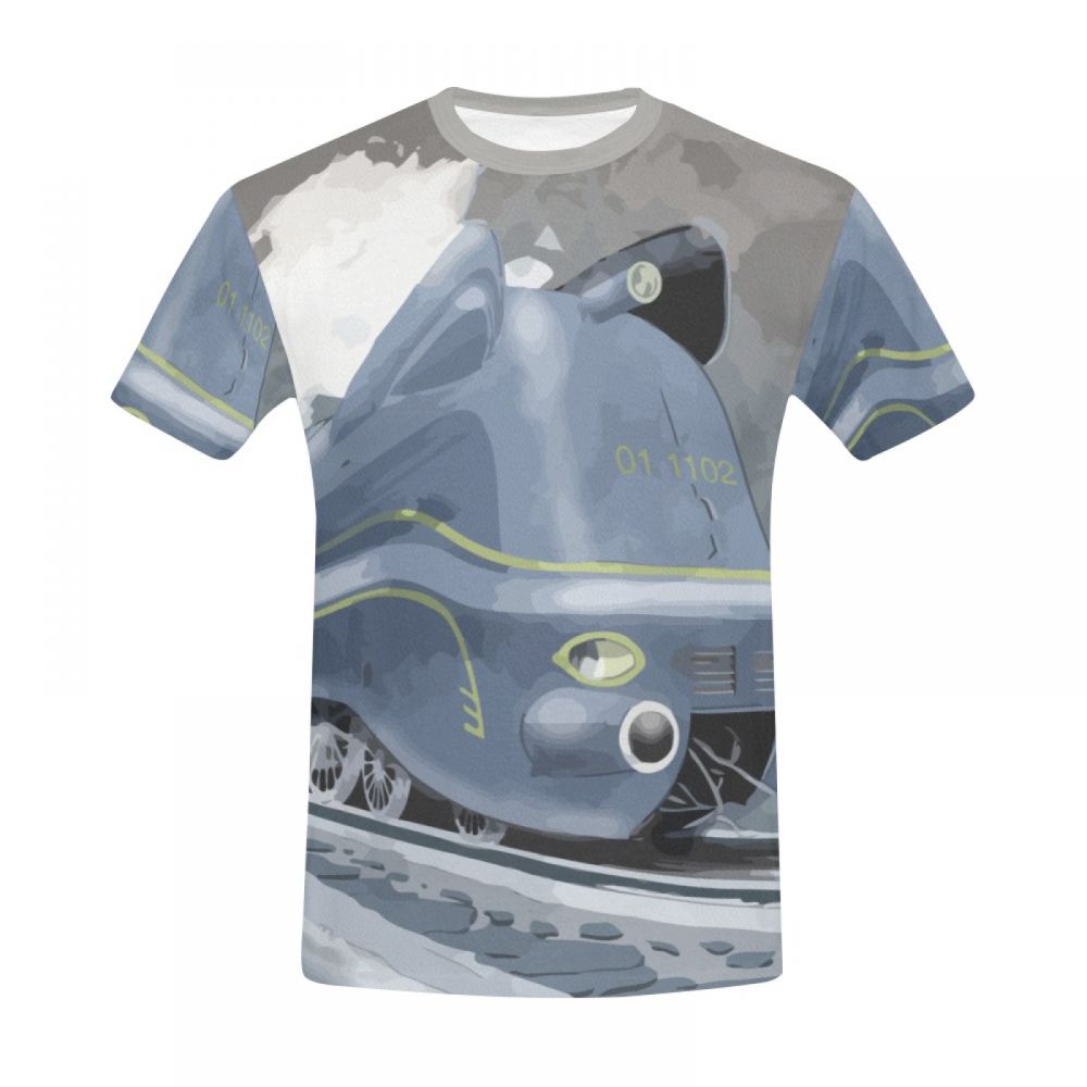 Men's Classical Art Locomotive Short T-shirt Australia