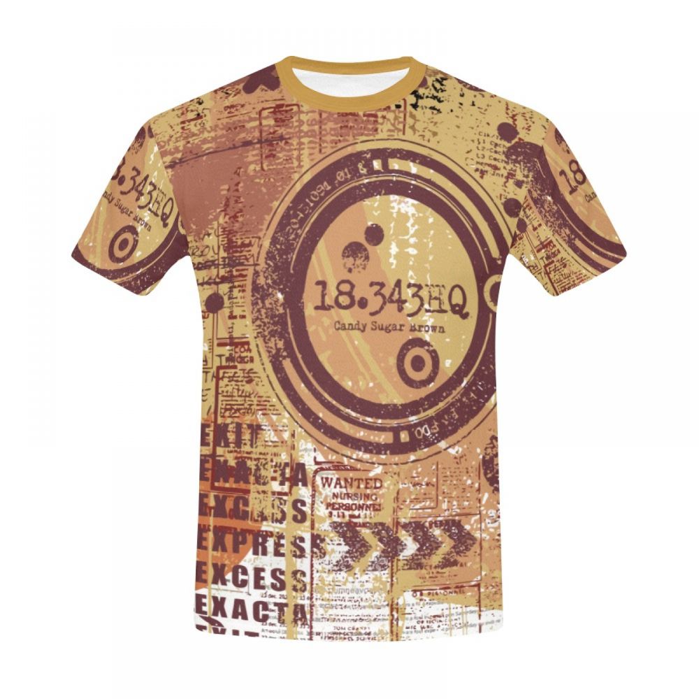 Men's Conceptual Art Candy Sugar Brown Short T-shirt Australia