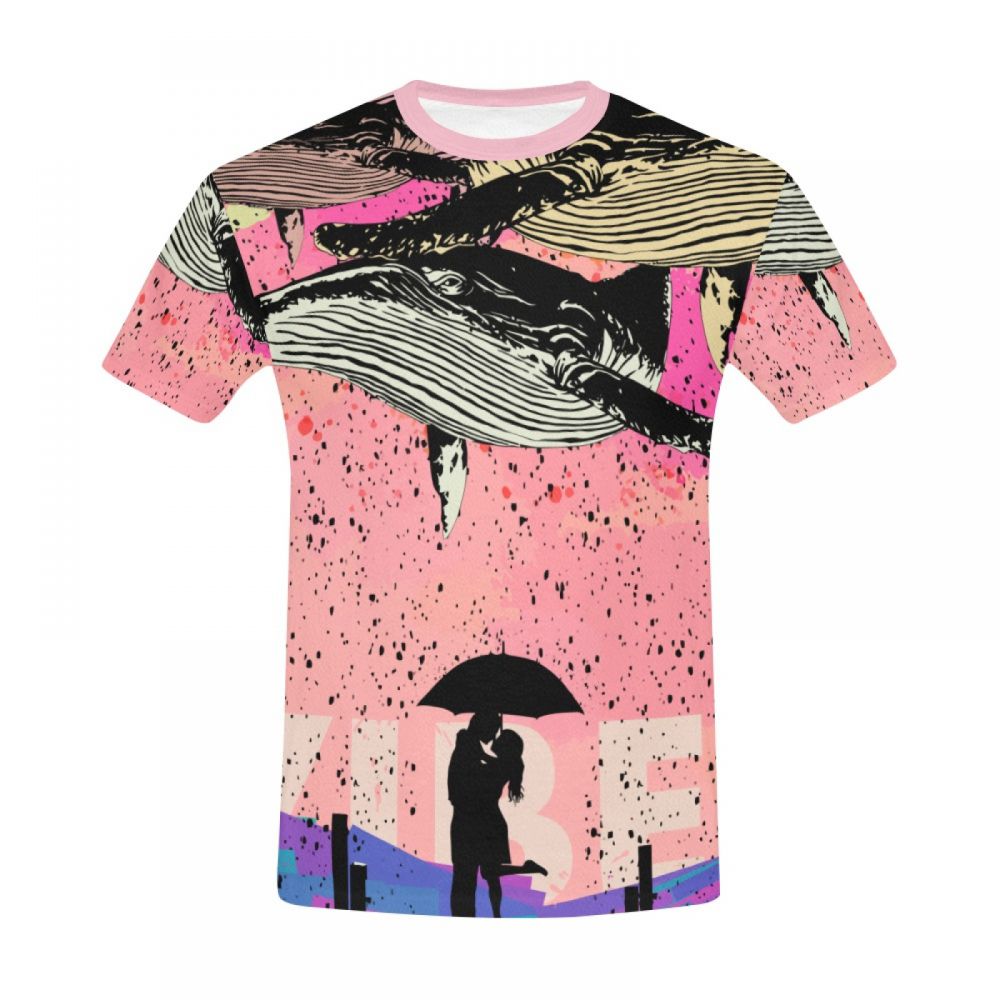 Men's Street Art Whale Love Mood Short T-shirt Australia