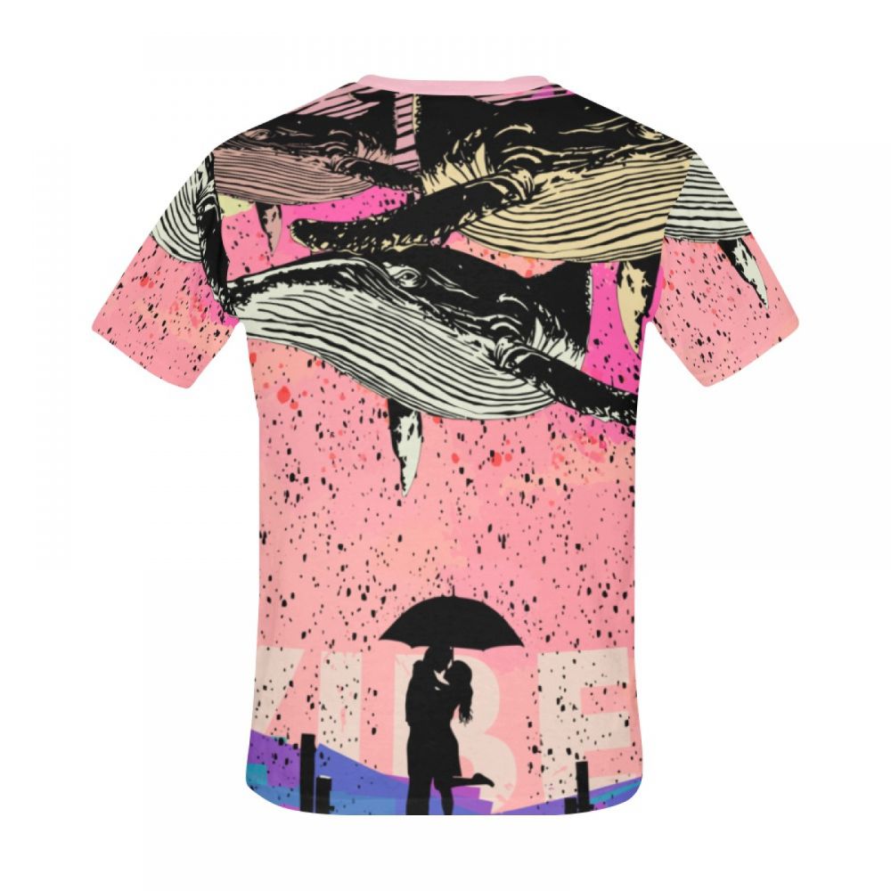 Men's Street Art Whale Love Mood Short T-shirt Australia