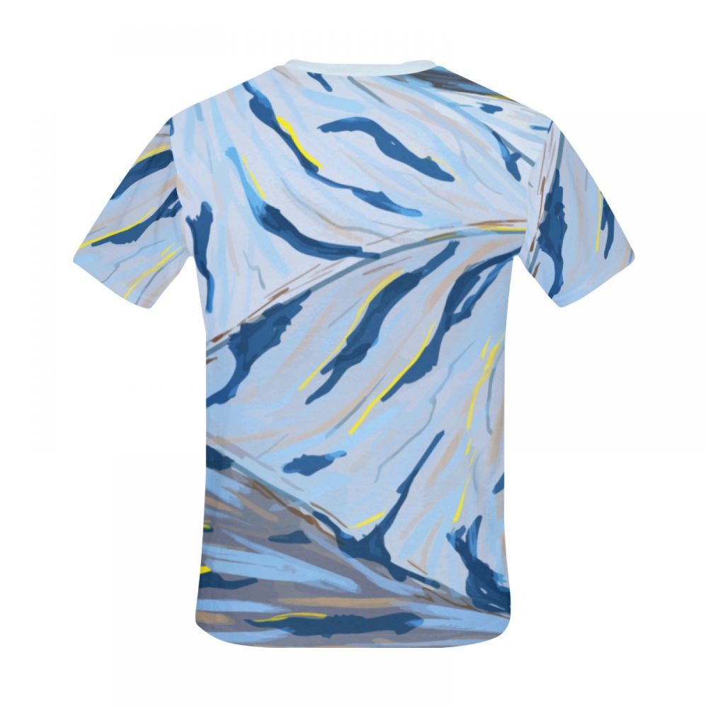 Men's Artistic Color Water Flow Short T-shirt Australia