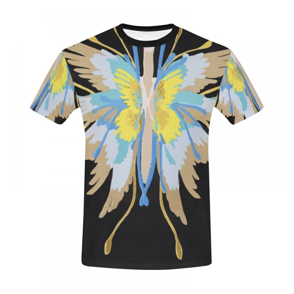 Men's Geometric Art Butterfly Short T-shirt Australia