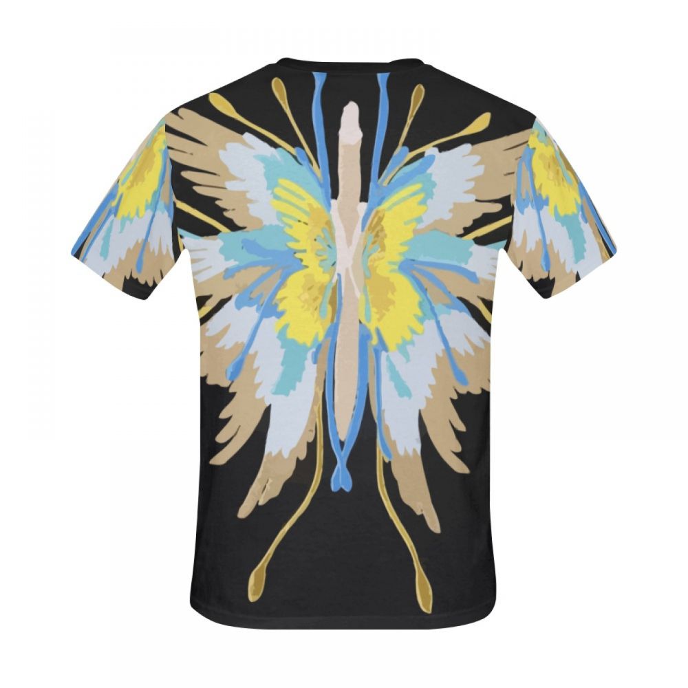 Men's Geometric Art Butterfly Short T-shirt Australia