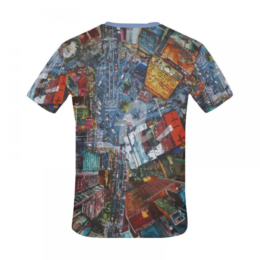 Men's Architectural Art Prosperous Urban Area Short T-shirt Australia