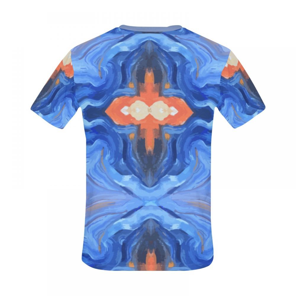 Men's Abstract Art Corrugated Cross Short T-shirt Australia