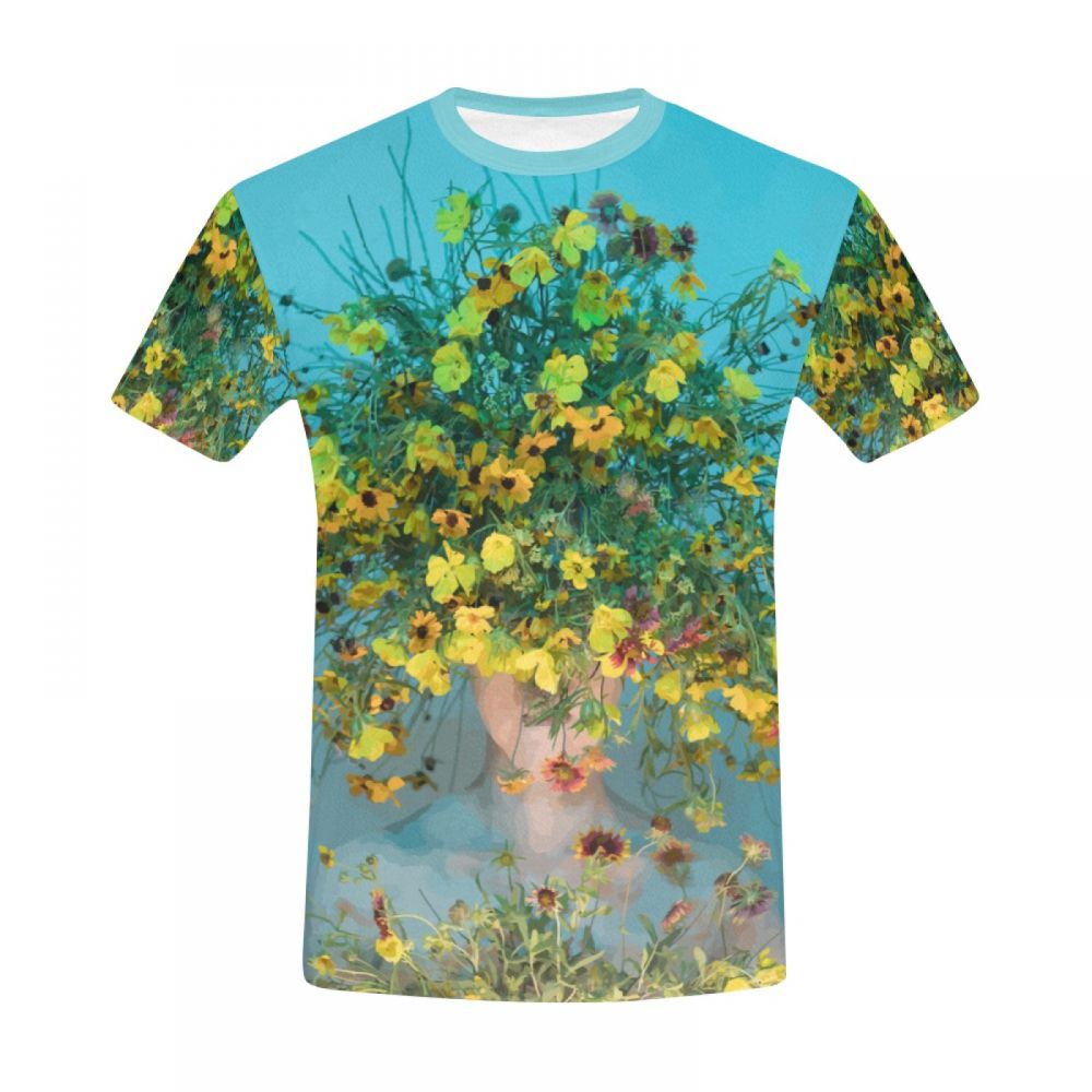 Men's Surreal Art Ladies Headband Flowers Short T-shirt Australia