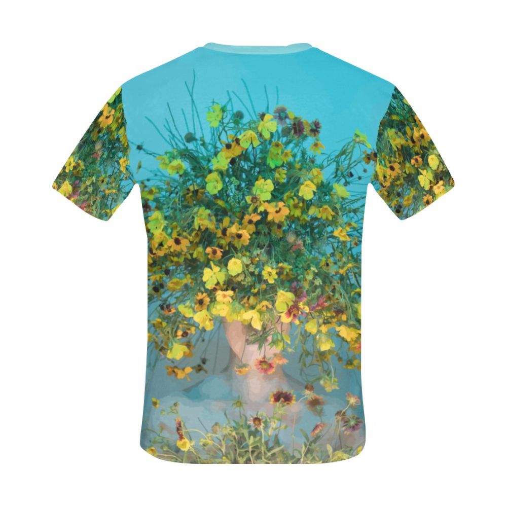 Men's Surreal Art Ladies Headband Flowers Short T-shirt Australia