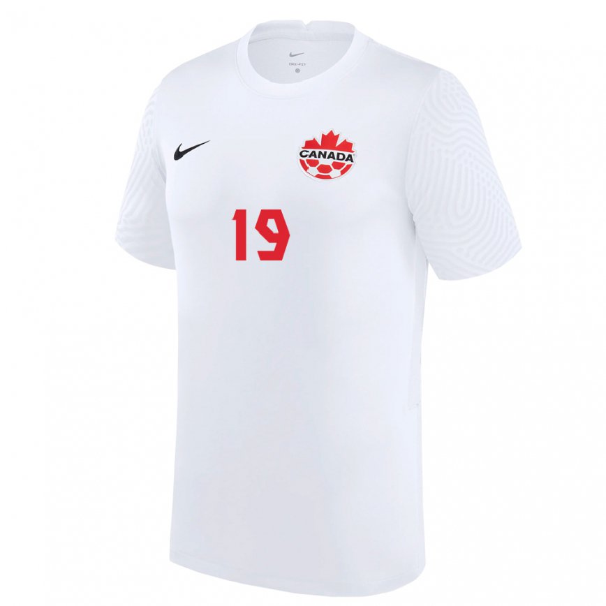 Kid Canada Adriana Leon #19 White Away Jersey 2022/23 T-shirt Australia