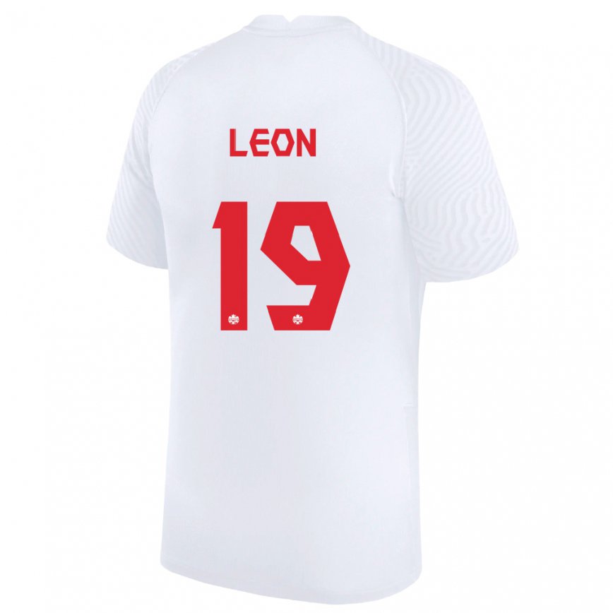 Men Canada Adriana Leon #19 White Away Jersey 2022/23 T-shirt Australia