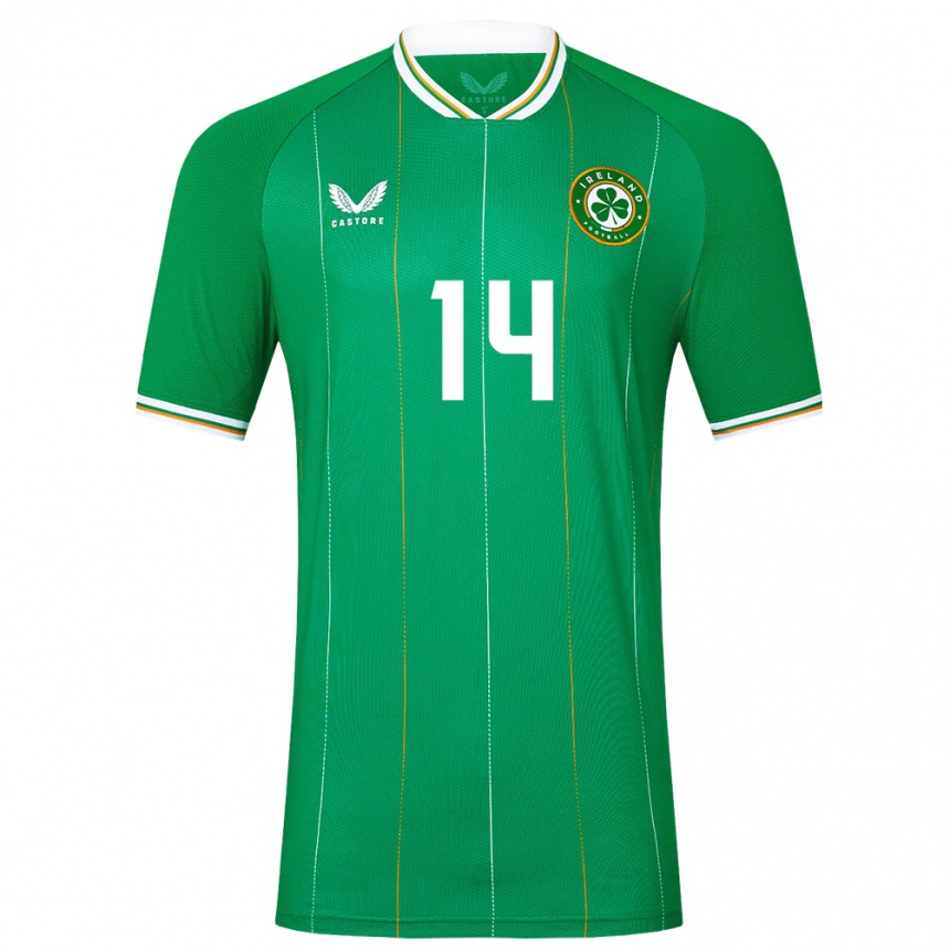 Kids Football Ireland Joseph Gibbard #14 Green Home Jersey 24-26 T-Shirt Australia