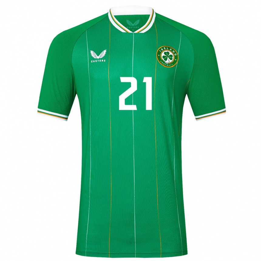 Kids Football Ireland Sinead Farrelly #21 Green Home Jersey 24-26 T-Shirt Australia