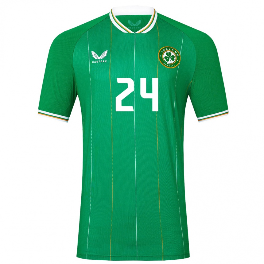 Kids Football Ireland Sean Roughan #24 Green Home Jersey 24-26 T-Shirt Australia