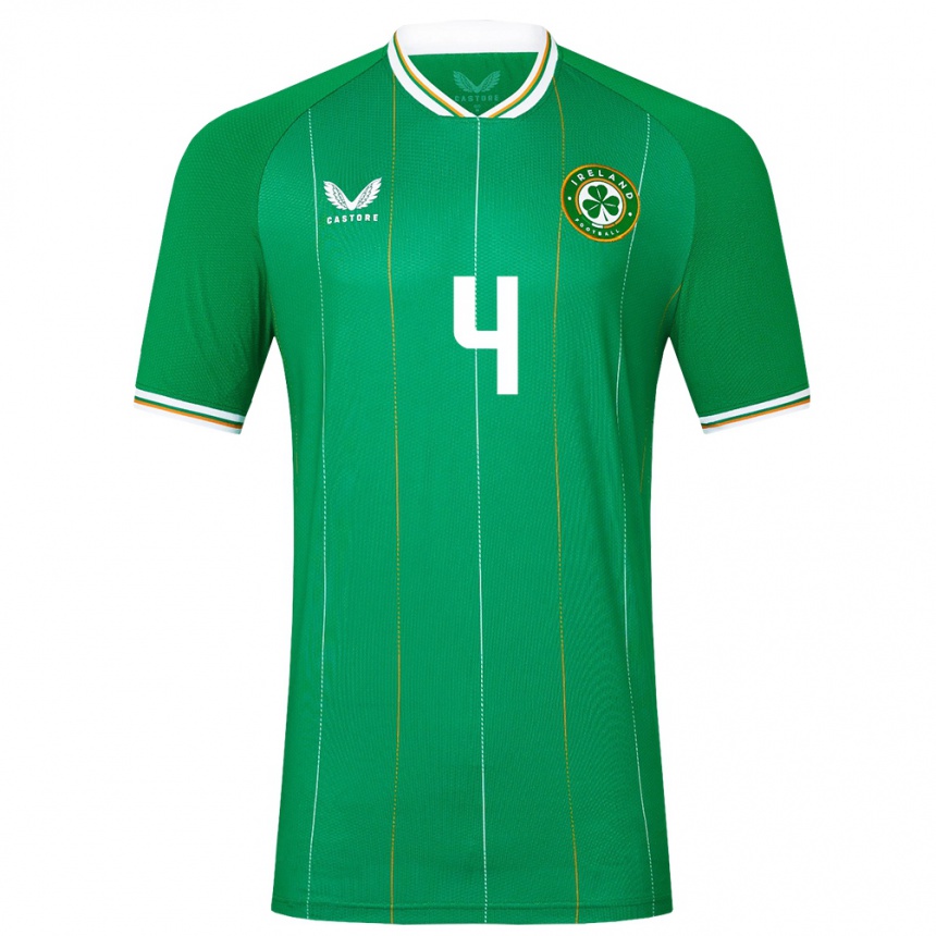 Kids Football Ireland Anselmo García Macnulty #4 Green Home Jersey 24-26 T-Shirt Australia