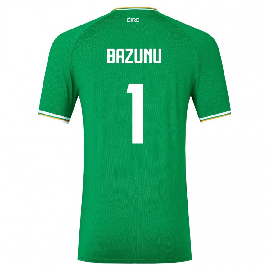 Kids Football Ireland Gavin Bazunu #1 Green Home Jersey 24-26 T-Shirt Australia