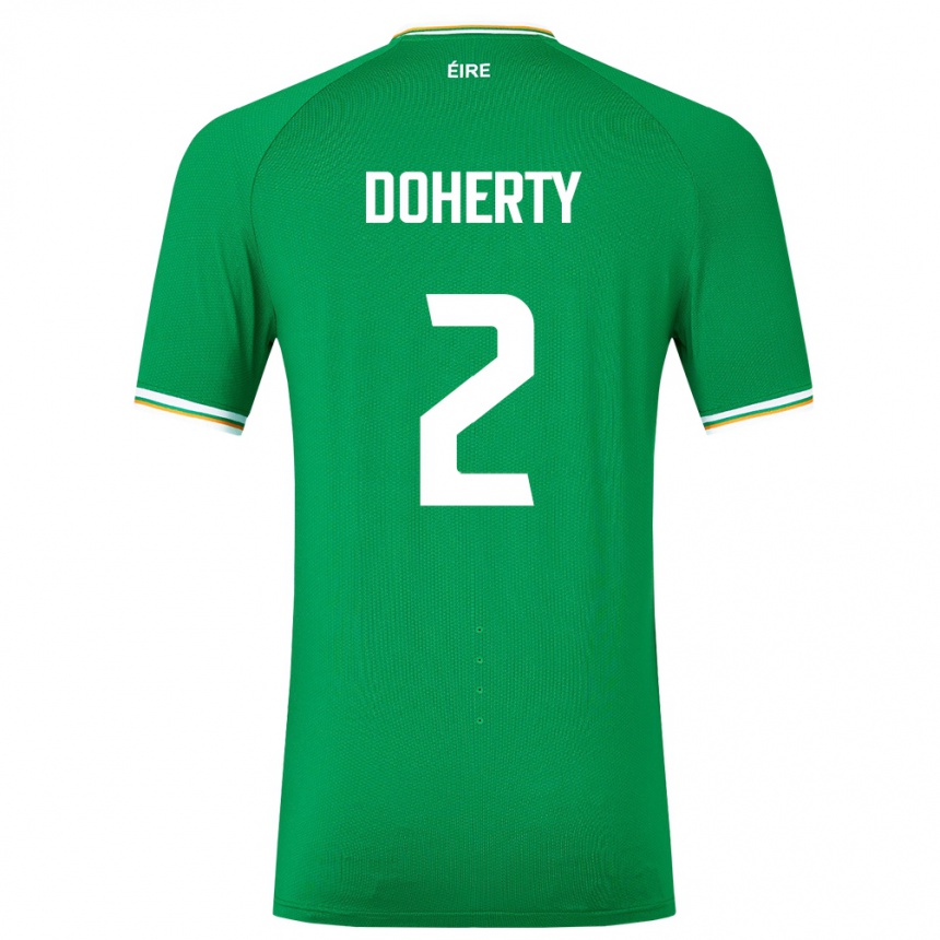 Kids Football Ireland Matt Doherty #2 Green Home Jersey 24-26 T-Shirt Australia