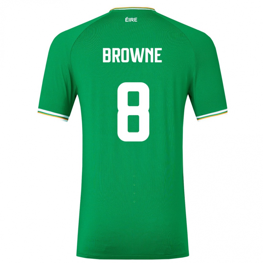 Kids Football Ireland Alan Browne #8 Green Home Jersey 24-26 T-Shirt Australia