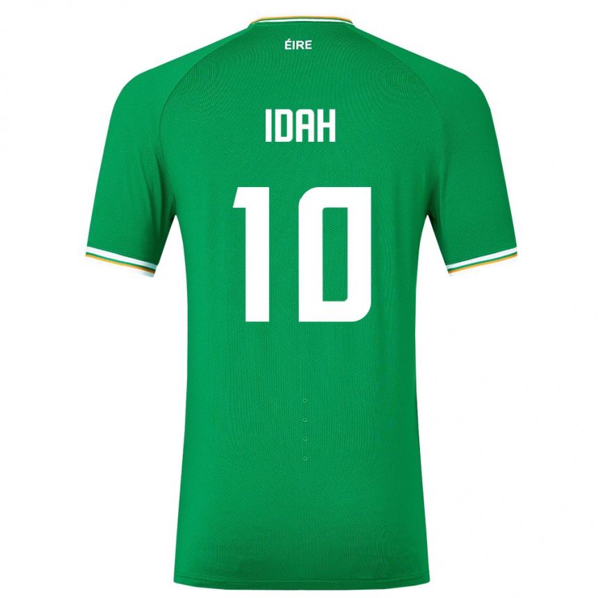 Kids Football Ireland Adam Idah #10 Green Home Jersey 24-26 T-Shirt Australia