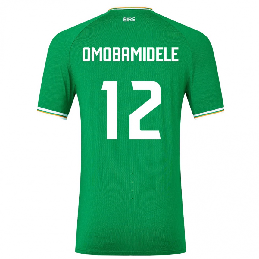 Kids Football Ireland Andrew Omobamidele #12 Green Home Jersey 24-26 T-Shirt Australia