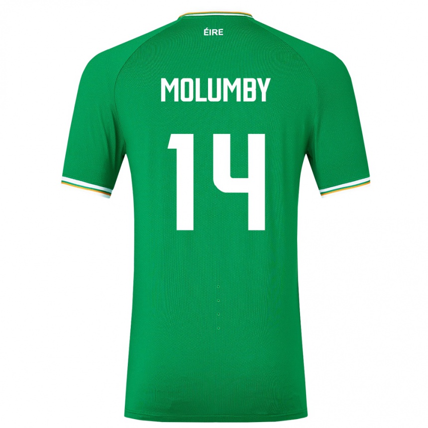 Kids Football Ireland Jayson Molumby #14 Green Home Jersey 24-26 T-Shirt Australia