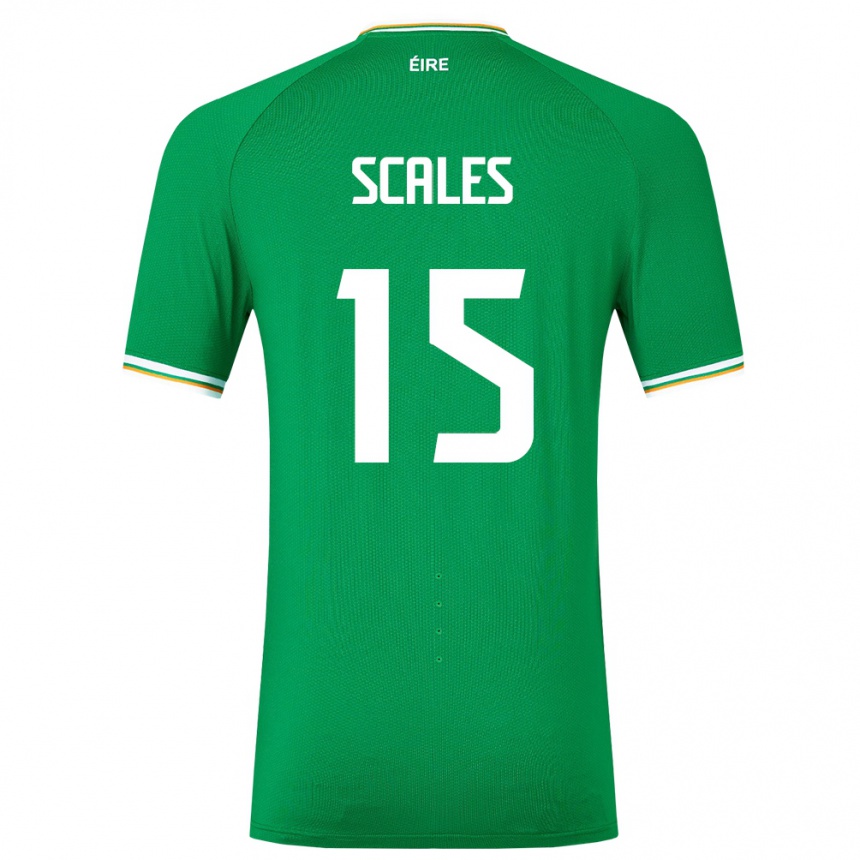 Kids Football Ireland Liam Scales #15 Green Home Jersey 24-26 T-Shirt Australia