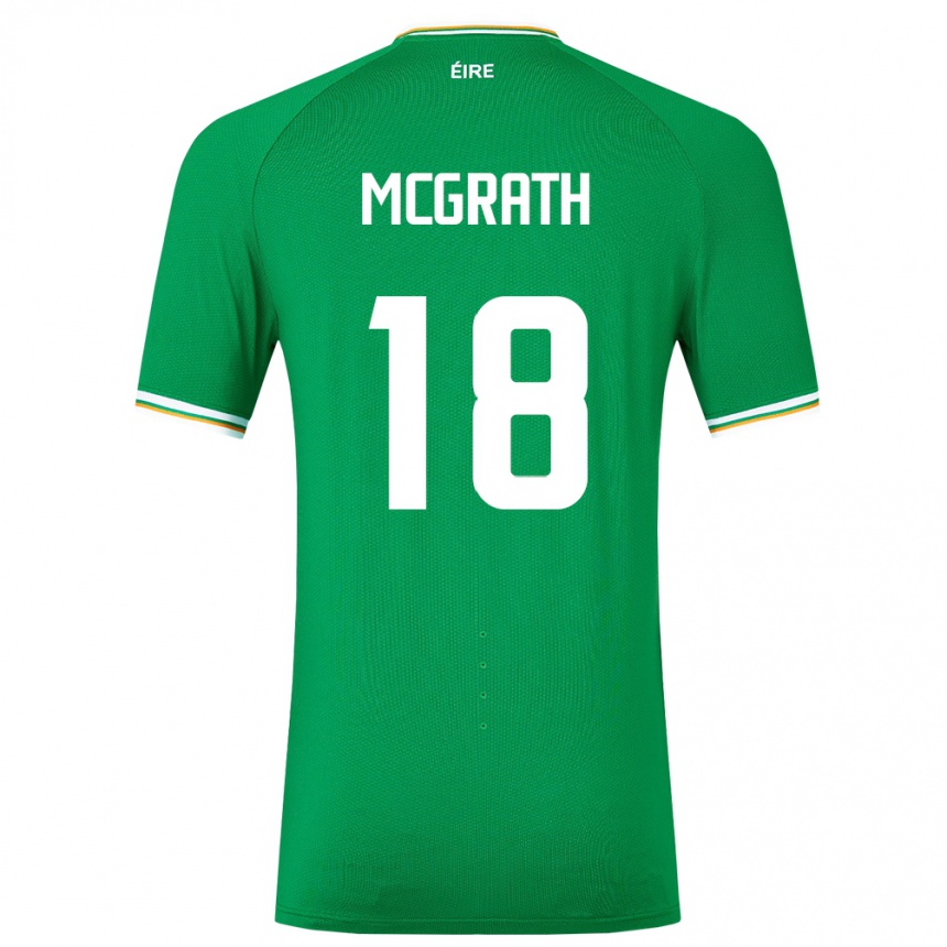 Kids Football Ireland Jamie Mcgrath #18 Green Home Jersey 24-26 T-Shirt Australia