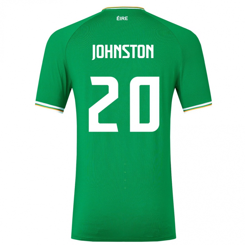 Kids Football Ireland Mikey Johnston #20 Green Home Jersey 24-26 T-Shirt Australia