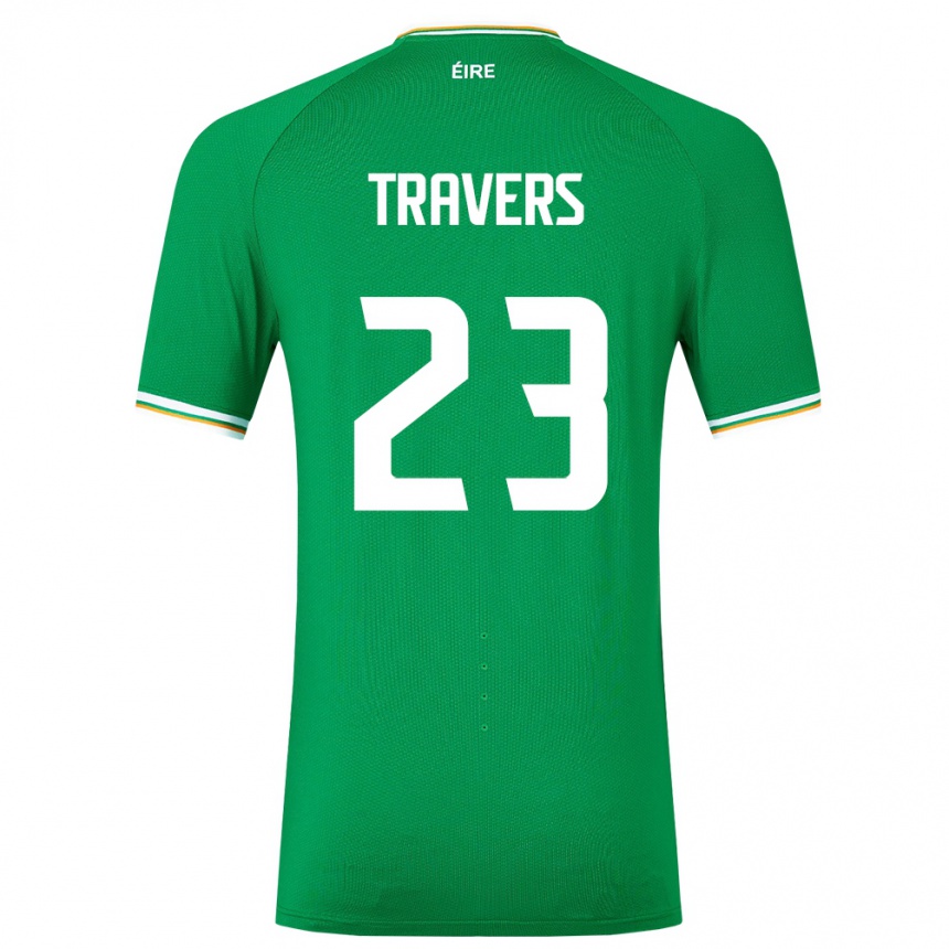 Kids Football Ireland Mark Travers #23 Green Home Jersey 24-26 T-Shirt Australia