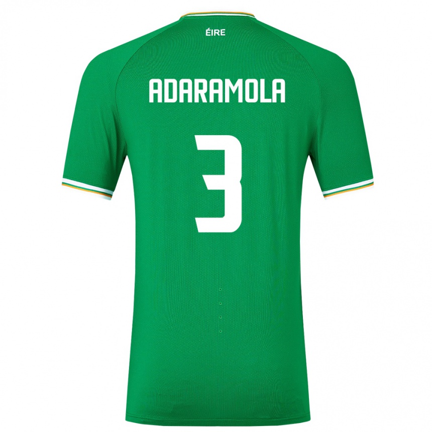 Kids Football Ireland Tayo Adaramola #3 Green Home Jersey 24-26 T-Shirt Australia