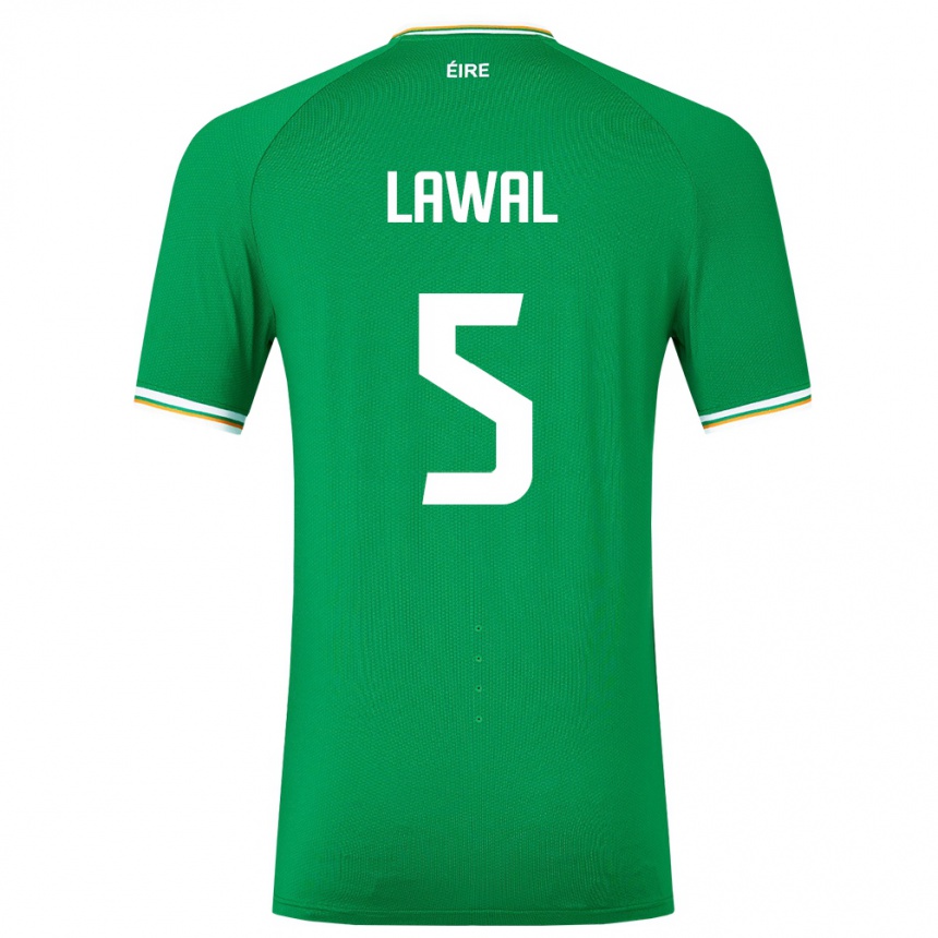 Kids Football Ireland Bosun Lawal #5 Green Home Jersey 24-26 T-Shirt Australia