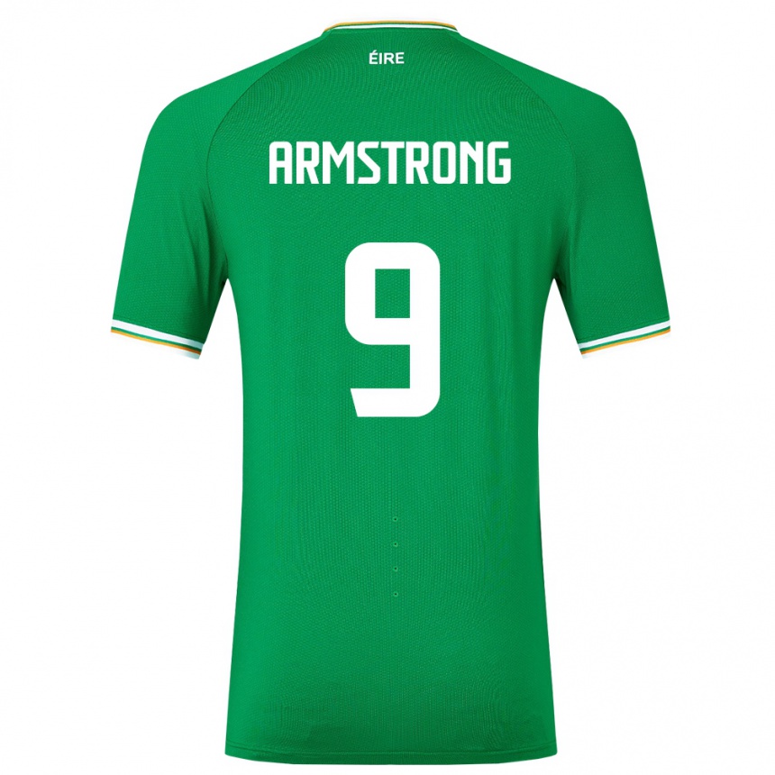 Kids Football Ireland Sinclair Armstrong #9 Green Home Jersey 24-26 T-Shirt Australia