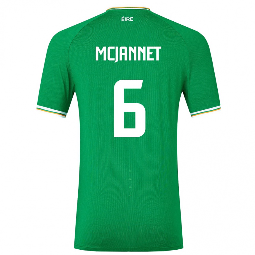 Kids Football Ireland Ed Mcjannet #6 Green Home Jersey 24-26 T-Shirt Australia