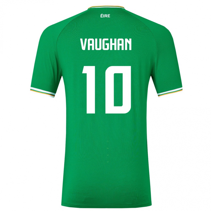 Kids Football Ireland Harry Vaughan #10 Green Home Jersey 24-26 T-Shirt Australia