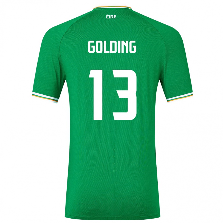 Kids Football Ireland James Golding #13 Green Home Jersey 24-26 T-Shirt Australia