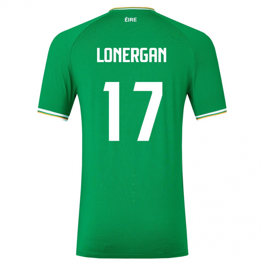 Kids Football Ireland Tom Lonergan #17 Green Home Jersey 24-26 T-Shirt Australia