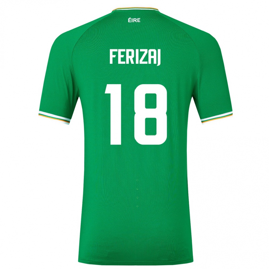 Kids Football Ireland Justin Ferizaj #18 Green Home Jersey 24-26 T-Shirt Australia