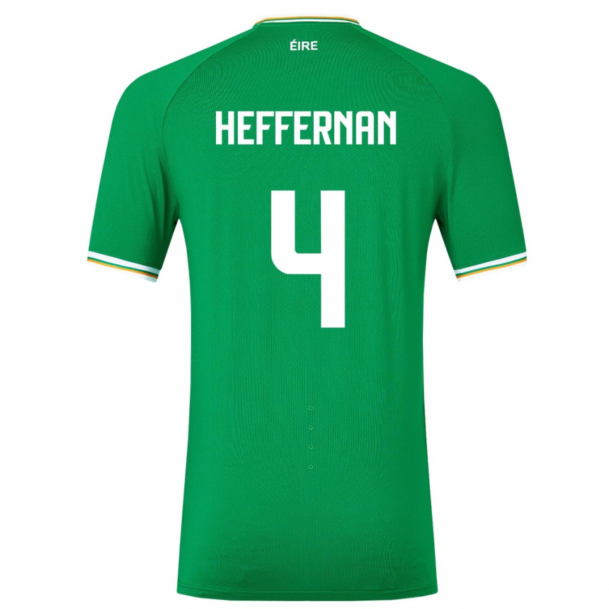 Kids Football Ireland Cathal Heffernan #4 Green Home Jersey 24-26 T-Shirt Australia