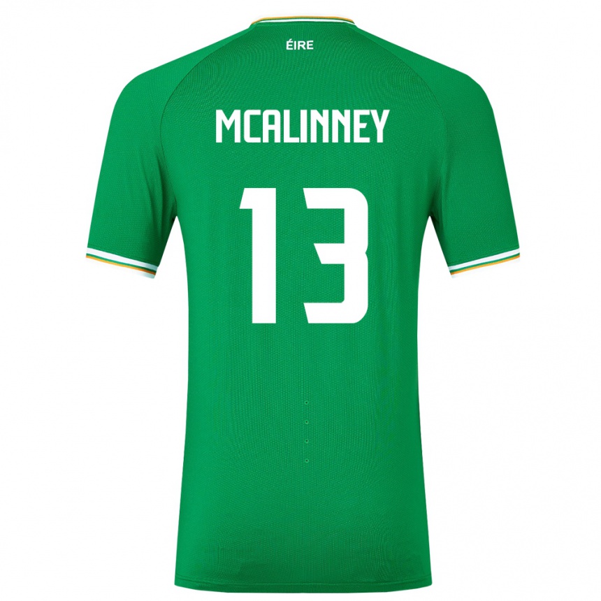 Kids Football Ireland Liam Mcalinney #13 Green Home Jersey 24-26 T-Shirt Australia