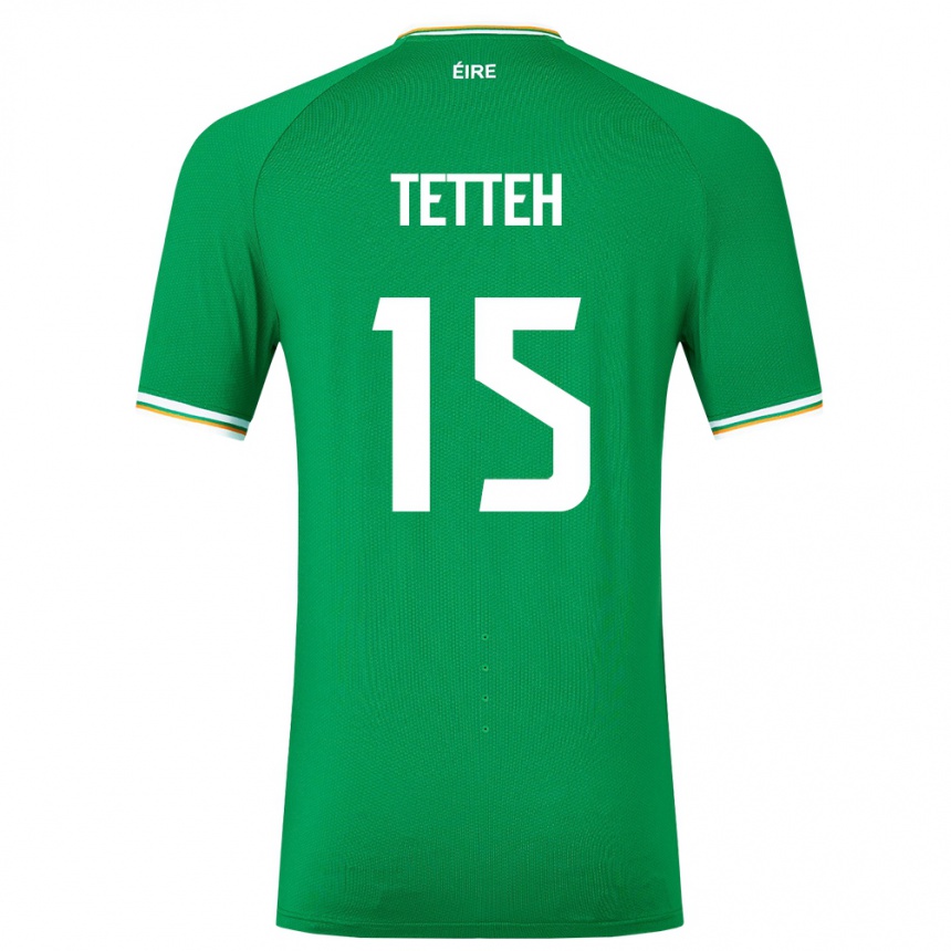 Kids Football Ireland Gideon Tetteh #15 Green Home Jersey 24-26 T-Shirt Australia